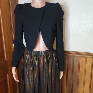 Alice + Olivia Classics Addison Puff Sleeve Jacket Size S